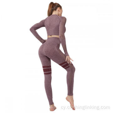 Setiau Workout Tracksuit Women 2 Pieces